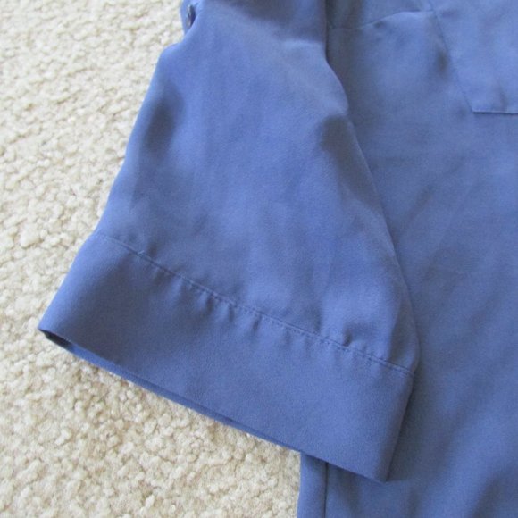 By & By Button Front Blouse Womens Medium Purple Long Sleeve Collared Shirt Top - Picture 3 of 5